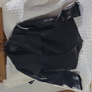 Cavalini black leather jacket size large